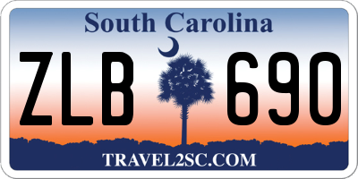 SC license plate ZLB690