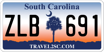 SC license plate ZLB691