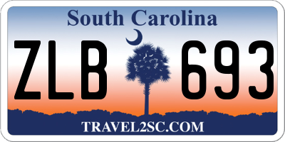 SC license plate ZLB693