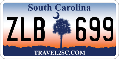 SC license plate ZLB699