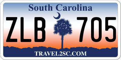 SC license plate ZLB705