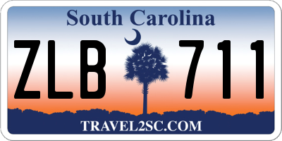 SC license plate ZLB711