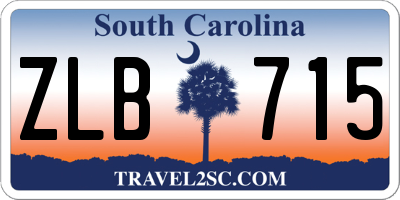SC license plate ZLB715