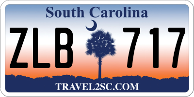 SC license plate ZLB717
