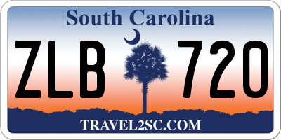 SC license plate ZLB720