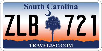 SC license plate ZLB721