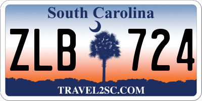 SC license plate ZLB724