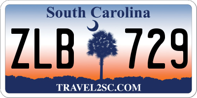 SC license plate ZLB729