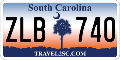 SC license plate ZLB740