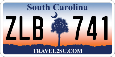 SC license plate ZLB741