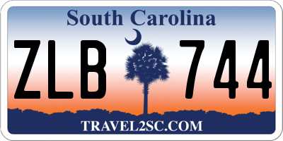 SC license plate ZLB744