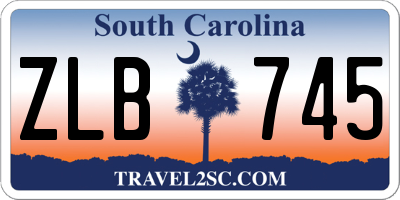 SC license plate ZLB745