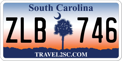 SC license plate ZLB746