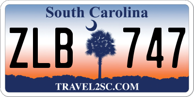 SC license plate ZLB747