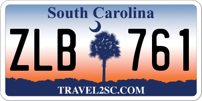 SC license plate ZLB761