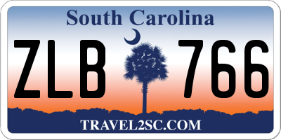 SC license plate ZLB766