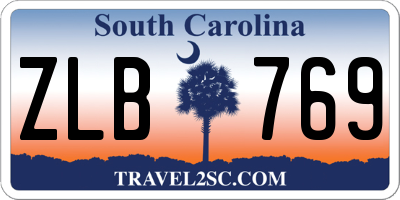 SC license plate ZLB769