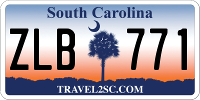 SC license plate ZLB771