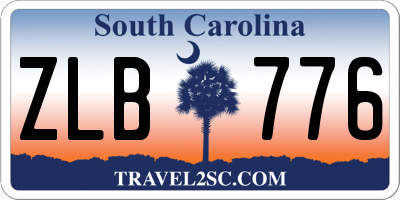 SC license plate ZLB776