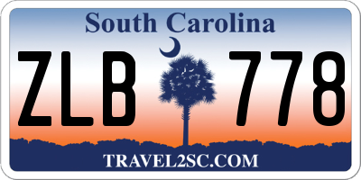 SC license plate ZLB778