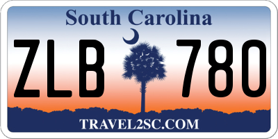 SC license plate ZLB780