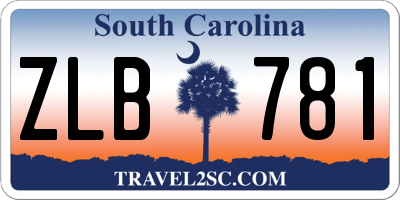 SC license plate ZLB781