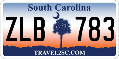 SC license plate ZLB783