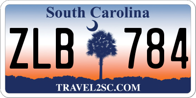 SC license plate ZLB784