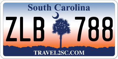 SC license plate ZLB788