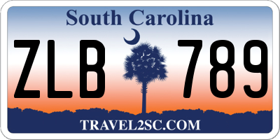 SC license plate ZLB789