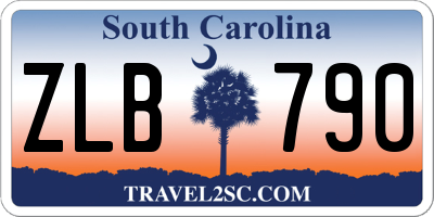 SC license plate ZLB790