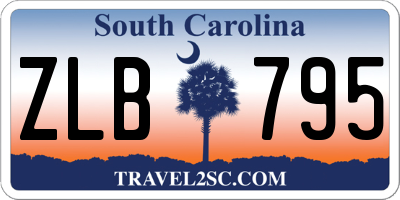 SC license plate ZLB795