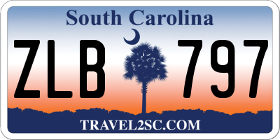SC license plate ZLB797
