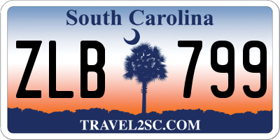 SC license plate ZLB799