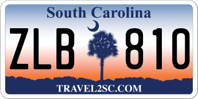 SC license plate ZLB810