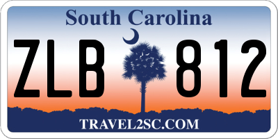 SC license plate ZLB812