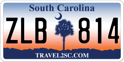 SC license plate ZLB814