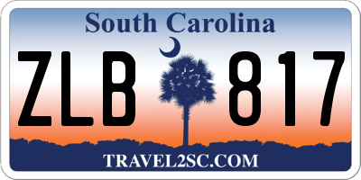 SC license plate ZLB817