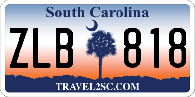 SC license plate ZLB818