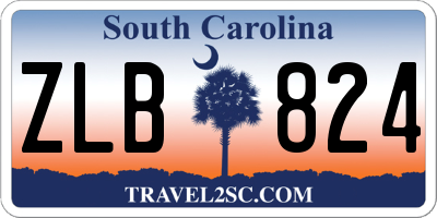 SC license plate ZLB824