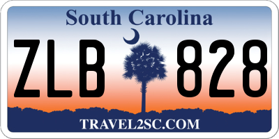 SC license plate ZLB828