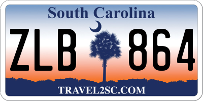 SC license plate ZLB864