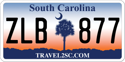 SC license plate ZLB877