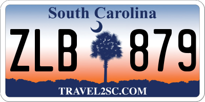 SC license plate ZLB879