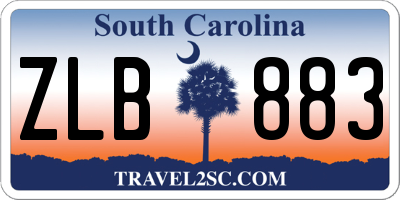 SC license plate ZLB883