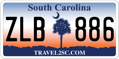 SC license plate ZLB886