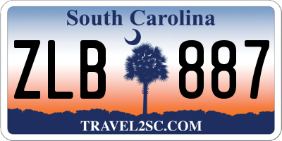 SC license plate ZLB887