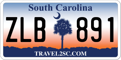 SC license plate ZLB891