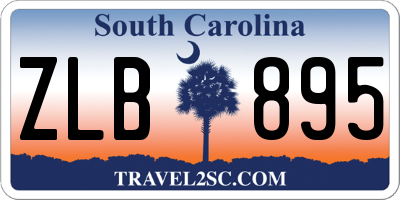 SC license plate ZLB895