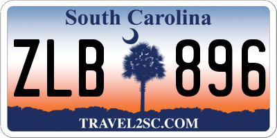 SC license plate ZLB896